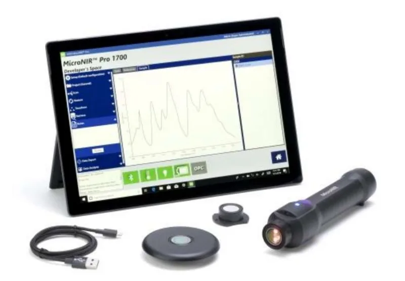 MicroNIR OnSite-W Ruggedized handheld spectrometer for rapid material analysis
